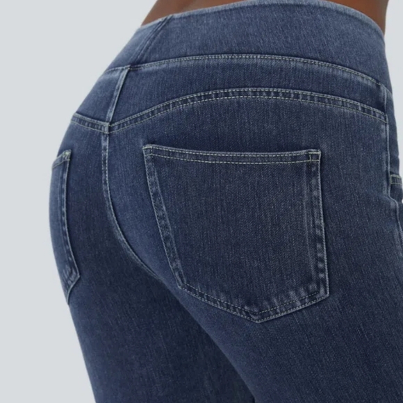 New Halara Flex Bootcut Denim XS, 0/2/4 Baby Flare Pocket Jeans, Cotton Jeggings - Picture 14 of 15